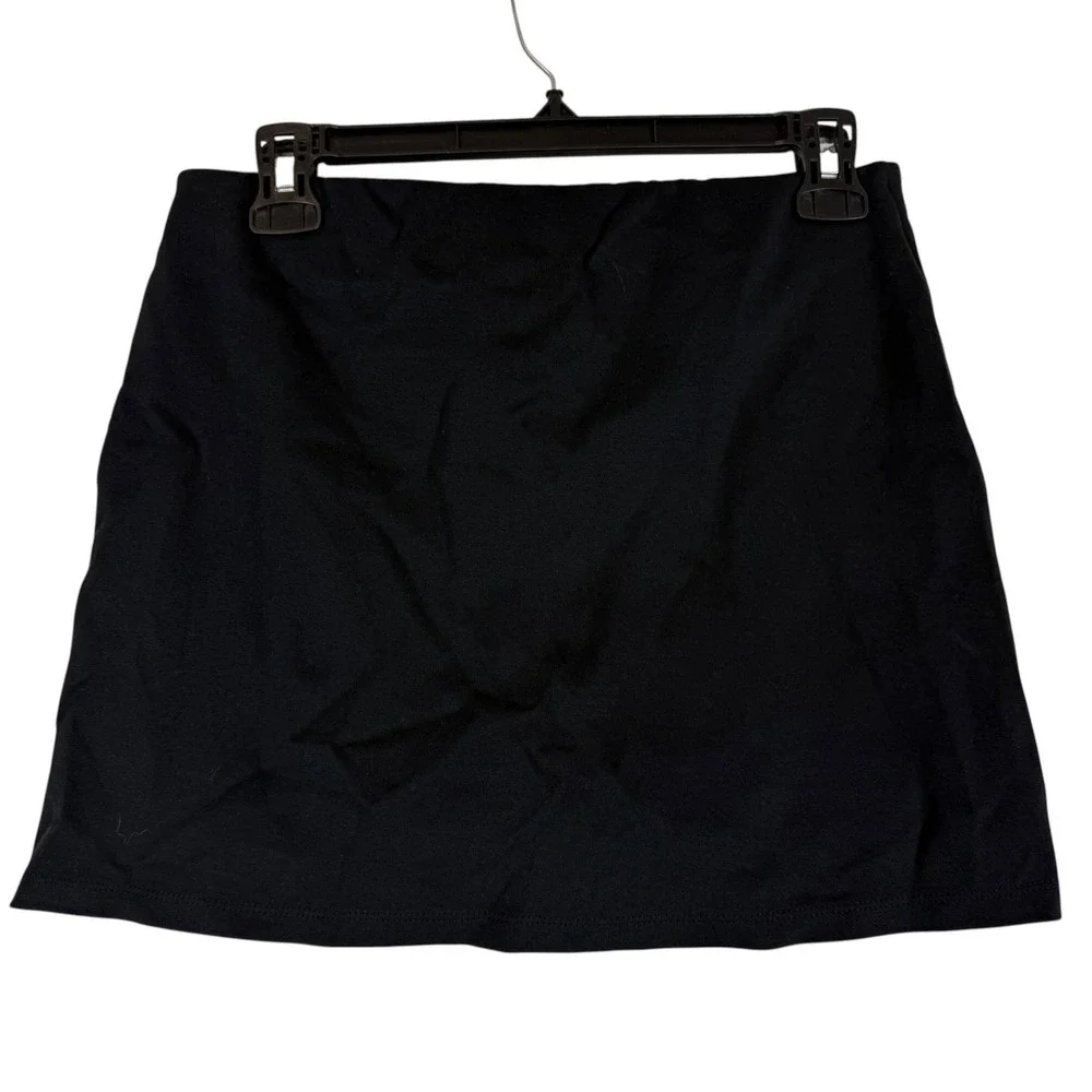 Old Navy Skort Girls XL 14-16 Black Knit Heart Button Elastic Waist Casual